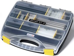 Zestaw rurek termokurczliwych HellermannTyton 380-03003, czarny, przeźroczysty, Współczynnik skurczu:3:1, 385 Teile