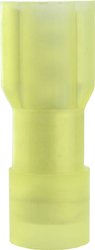 Konektor żeński, pena izolacja PA, tuleja, 6.3x0.8 mm, 4-6mm2, żółty