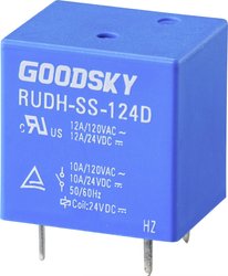 Przekaźnik drukowany GoodSky RUDH-SS-124D 2347592, monostabilny, 1 cewka, 110 V/DC, 12 A, 1 szt.