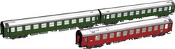 Wagon osobowy Piko H0 58221 Zestaw 3 wagonów Y D 300 „Set 2” DR, skala H0