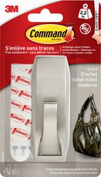 Duży metalowy haczyk Command™ „Nowoczesne odbicie” Hak samoprzylepny 3M  MR03-BNFGN 1 szt.