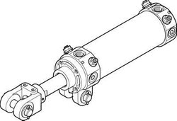 Siłownik przegubowy FESTO DWB-50-75-Y-G 565732, Długość skoku: 75 mm