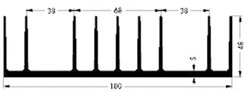 Radiator Fischer Elektronik SK 53 75 SA 0.85 K/W