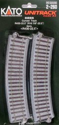 2-260 H0 Kato Unitrack Tor- łuk  22.5 ° 430 mm