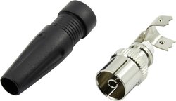 Conrad Components 1372219, Złącze żeńskie koncentryczne z reduktorem naprężeń