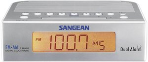 Radiobudzik Sangean RCR-5 UKW, MW  srebrny, biały