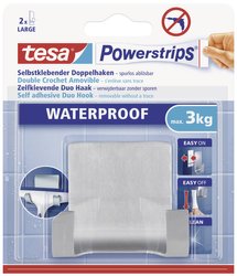 Hak podwójny wodoodporny ze stali nierdzewnej, TESA Powerstrips 59710 59710