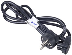 kabel Akyga AK-NB-02A [1x 3-pinowe płaskie - 1x złącze męskie z uziemieniem] 1.50 m