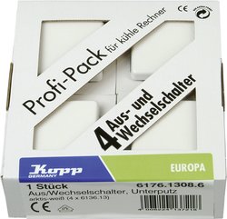 Płytka przycisku Kopp, 617613086 Przełącznik schodowy, Europa biały, matowy