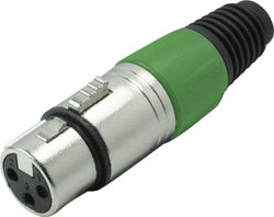 Złącze męskie XLR Kash 55022-G, CuZn (mosiądz), złącze, proste, 1 szt.