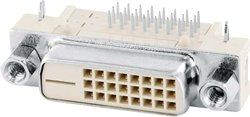 Złącze DVI econ connect DVID1 DVID1, pozłacany stop miedzi, złącze żeńskie do wbudowania poziomego, 1 szt.