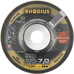 Rhodius 210659 RS580 SPEED Tarcza tnąca wygięta Średnica 230 mm Średnica otworu 22.23 mm stal nierdzewna, stal 1 szt.