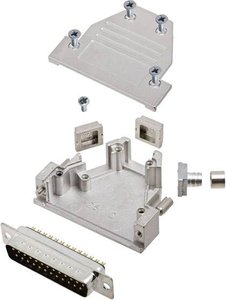 Zestaw listew męskich D-Sub encitech DCRP25-DMP-CF65-CS80-K 6355-0881-23, rzędy: 2, styki: 25, 45 °, 180 °, 45 °, 1 szt.