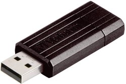 Pendrive USB 2.0 Verbatim Pin  Stripe, 64 GB, czarny, 10 MB/s / 4 MB/s