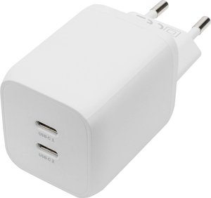 Digitus DA-10063 Adapter ładowania 65 W samolot, dom, samochód ciężarowy, gniazdo  Ilość wyjść: 2 x USB-C