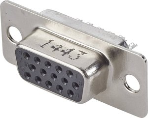 Listwa żeńska D-Sub FCI D-SUB 10090770-S154ALF, rzędy: 3, styki: 15, 180 °, 1 szt.