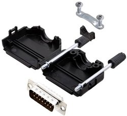 Zestaw listew męskich D-Sub TRU COMPONENTS TCDPPK15BKDMPK 7709124, rzędy: 2, styki: 15, 180 °, 1 szt.
