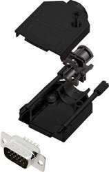 Zestaw listew męskich D-Sub encitech DTZK09-BK-HDP15-K 6355-0102-01, rzędy: 3, styki: 15, 180 °, 1 szt.