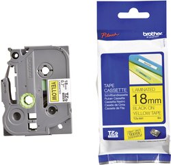 Taśma do nadruku Brother TZE641, 18 mm x 8 m, Kolor taśmy: żółty / Kolor nadruku: czarny