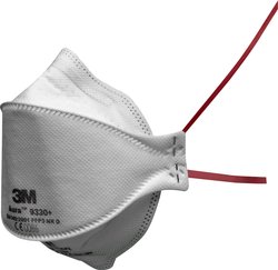Maska przeciwpyłowa bez wywietrznika 3M Aura™ 9330+BV, FFP3, Klasa filtra: FFP3, 1 szt.