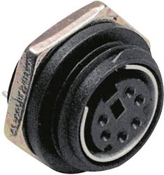 Złącze męskie DIN miniaturowe TRU COMPONENTS 1578973, złącze żeńskie do wbudowania pionowego, 1 szt.