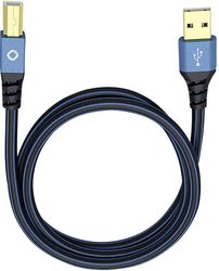 Kabel USB Oehlbach USB Plus B, USB 2.0, Złącze męskie USB-A, Złącze męskie USB-B, 3.00 m