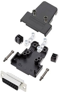 Zestaw listew żeńskich D-Sub TRU COMPONENTS TCTRIP15DBSK 7708892, rzędy: 2, styki: 15, 180 °, 1 szt.