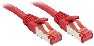 Kabel LAN LINDY 47736, 1 szt., RJ45, CAT 6, S/FTP, 5.00 m, czerwony