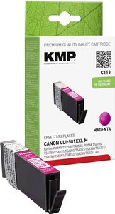 KMP Tusz Zamiennik Canon CLI-581M XXL Magenta  atrament KMP C113 1578,0206, 1 szt.