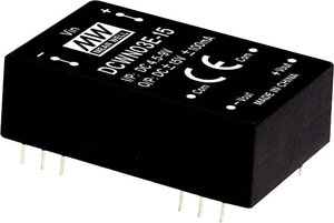 Przetwornica napięcia DC/DC MeanWell serii DCWN03 DIP/DIL24 Case Dual Output stosunek napięcia wejściowego: 2:1 moc: 3 W. Moduł przetwornicy DC/DC Mean Well DCWN03C-15 DCWN03C-15, 3 W, 100 mA, 1 szt.