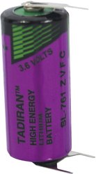 Bateria 2/3 AA Tadiran Batteries SL 761 PT, 3.6 V, 1500 mAh, litowe, U-piny do lutowania, 1 szt.