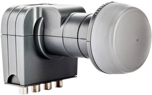 fuba DEK 417 Quattro-LNB  Ilość uczestników: 4 Rozmiar zasilenia: 40 mm ze switchem szary