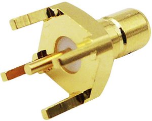 Złącze SMB TRU COMPONENTS SMB-015  złącze żeńskie do wbudowania pionowego 50 Ω 1 szt.