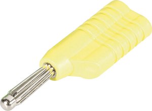Listwa pin - męska Złącze męskie proste Średnica pinu: 4 mm żółty Schnepp S 4041 S 1 szt.