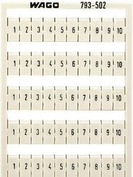 nadruk poziomo 1 ... 10 (10x), biały WAGO 793-502 system oznaczania WMB