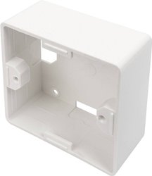 DIGITUS Professional natynkowej do montowania na frontowych, 80x80x42 mm, biały, osobny złącze masowe, niemiecki układ Ramka natynkowa Digitus DN-93803 1 szt.