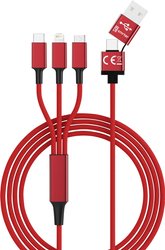 Kabel do ładowania USB Smrter Hydra ULTRA 5in1, USB 2.0, Złącze męskie USB-A, Złącze męskie USB-C®, Złącze męskie Lightning, Złącze męskie USB Micro-B, 1.20 m