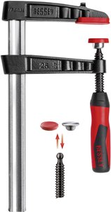 Ścisk śrubowy stolarski żeliwny TG-2K 300/80 Bessey TG30B8-2K Maksymalna rozpiętość:300 mm  Posuw:80 mm