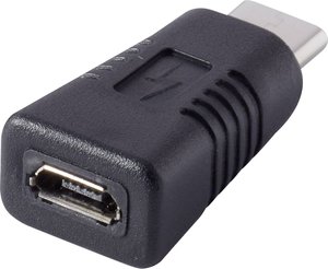 Przejściówka, adapter USB 2.0 Renkforce RF-4381086 rf-usba-11, [1x złącze męskie USB-C - 1x złącze żeńskie Micro-B USB 2.0]
