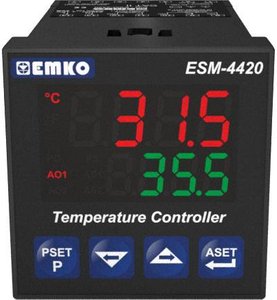 Termostat Emko ESM-4420.2.20.0.1/01.02/0.0.0.0 J, K, R, S, T, Pt100 -200 do 1700 °C Przekaźnik 5 A, SSR (D x S x W) 95 x 48 x 48 mm