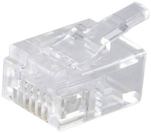 Shiverpeaks BASIC-S sieciowy wtyk modularny RJ12 6-pinowy, 6 styków przypisanych, wersja DEC, styki pozłacane, opak. 10 szt. Złącze męskie RJ Shiverpeaks BS72050-DEC-10, RJ12, piny:6P6C, 10 szt.