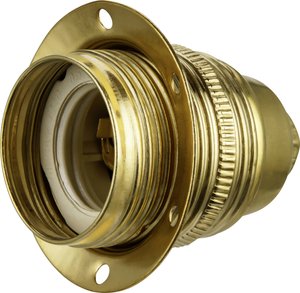 Nasadka metalowa E 27 z 1 mosiężnym pierścieniem Oprawa E-27 REV 0503100555, 1 szt., 100 W