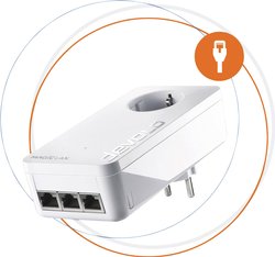 Devolo Magic 2 LAN triple Adapter przedłużający Powerline 8509 EU Powerline 2400 MBit/s