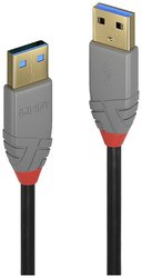 Kabel USB LINDY, USB 3.2 Gen1 (USB 3.0), Złącze męskie USB-A, Złącze męskie USB-A, 2.00 m