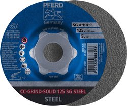 PFERD 64185125 Cc-Grind-Solid Sg Steel Tarcza ścierna Średnica 125 mm   10 szt.