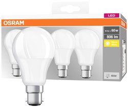 Żarówka LED OSRAM 4058075819511 B22d 8.5 W = 60 W  ciepła biel 4 szt.