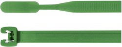 Opaski kablowe Q-Tie HellermannTyton Q30R-PA66-GN-C1 109-00163, Kolor producenta: zielony, 100 szt.