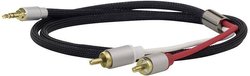 Dynavox 207385 207385 RCA/Cinch audio adapter [1x złącze męskie jack 3,5 mm - 2x złącze męskie RCA/cinch] czarny