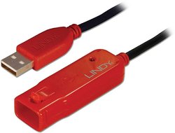 Kabel USB LINDY LINDY USB 2.0 Aktiv-Verlaeng. Pro 12m, USB 2.0, Złącze męskie USB-A, Złącze żeńskie USB-A, 12.00 m