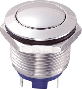 Przycisk wandaloodporny chwilowy TRU COMPONENTS GQ19B-10/J/N, 1 x wył/(wł), IP65, 1 szt.